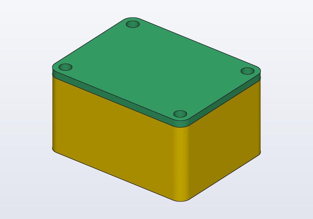 The lid turned over onto the base, as it closes