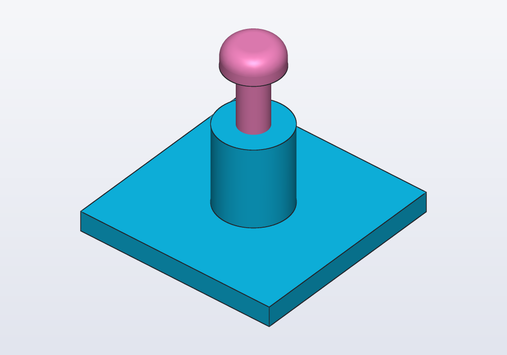 A boss with the hole for an ST2.9 self-tapping screw