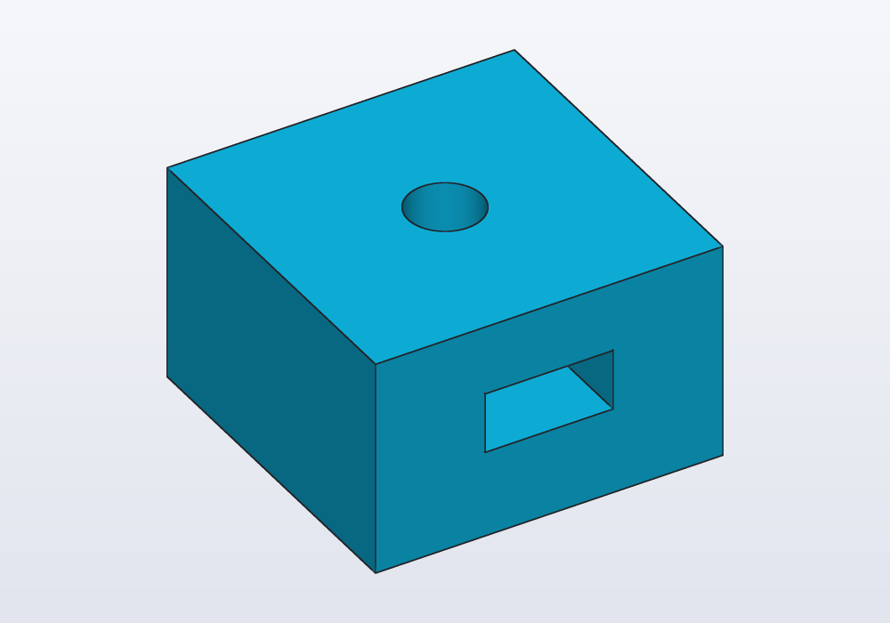 A nut trap with a channel from the side
