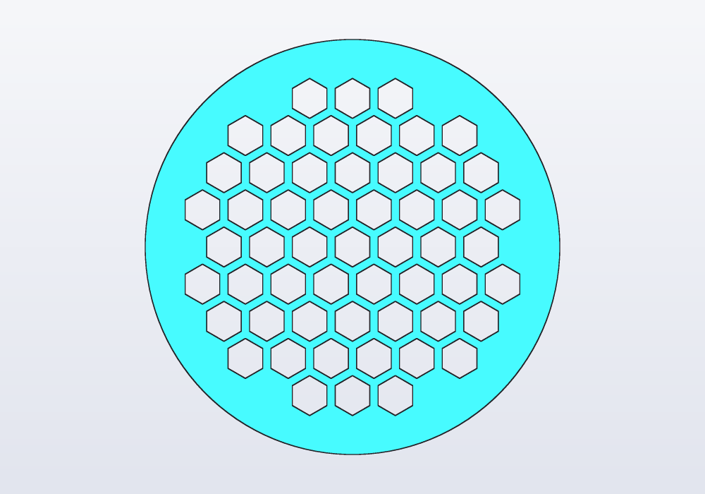 A round vent of hexagonal cells