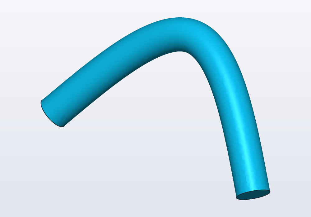 A handle drawn from above and from the front