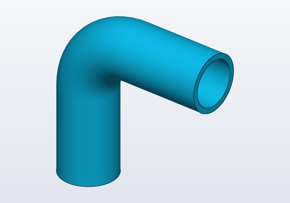 A bent tube, 16 mm outside, 1.5 mm wall